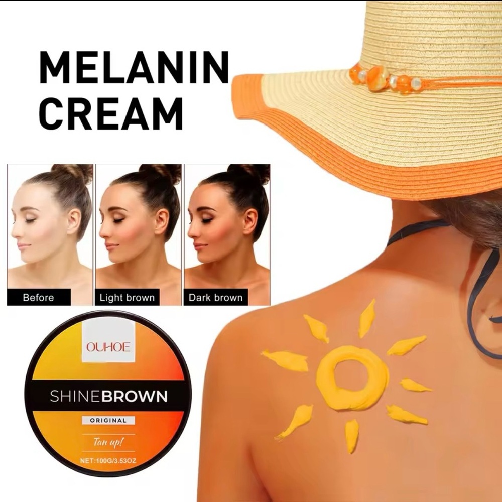 OUHOE ShineBrown Original Self-Tanning Cream – Deep, Natural Glow Accelerator